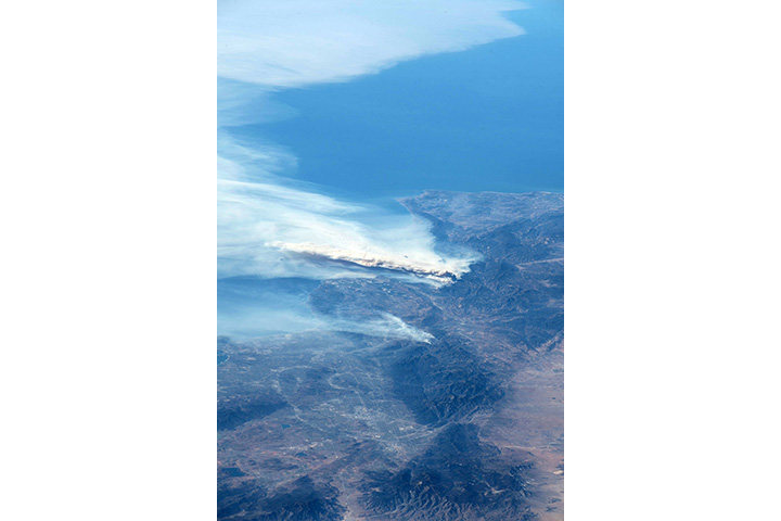 California wildfires as captured by NASA astronaut Randy Bresnik on the ISS.