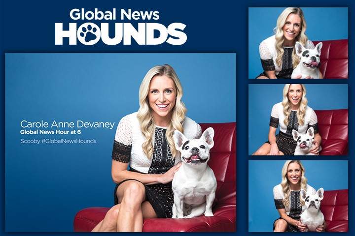 Global News Anchor Carole Anne Devaney with her Global News Hound, Scooby