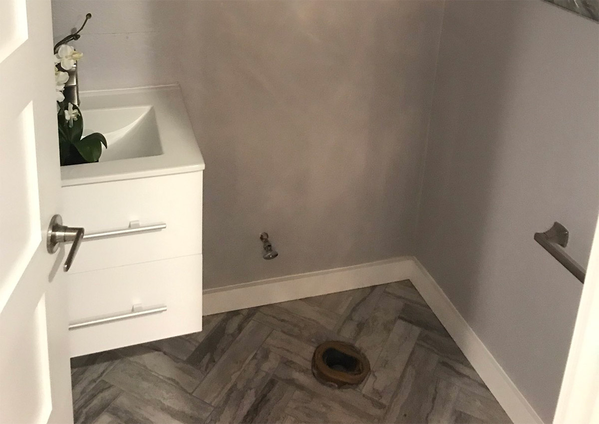 Charlie Villanueva posted a photo on Twitter of where his toilet once sat.