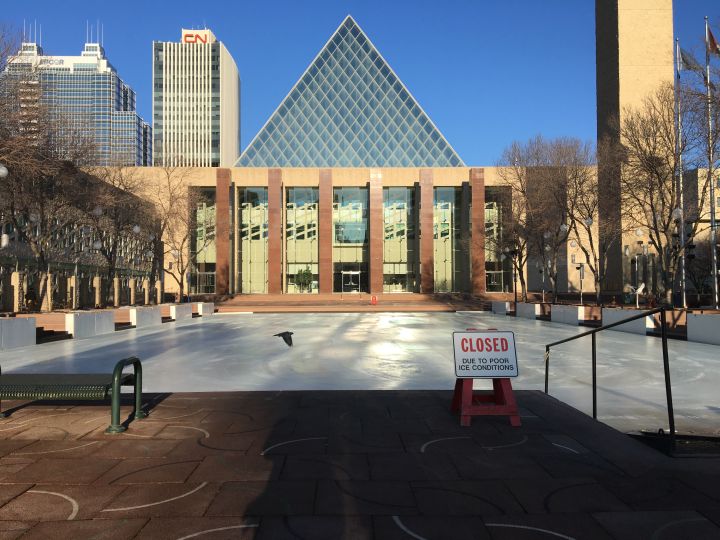 A file photo of Edmonton City Hall from December 2017.