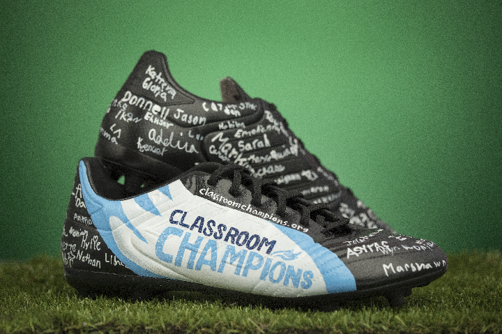 Cleats designed by Leo Perez and painted by Stacey Robins will be worn by Bills punter Colton Schmidt on Sunday as part of the NFL's My Cause, My Cleats campaign.