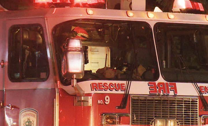 It took Saskatoon firefighters over two hours to bring a fire at a boarded-up home under control.