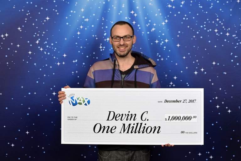 Vernon resident Devin Cooper hits the jackpot. 