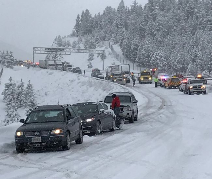 Multiple vehicles were involved in a crash on the Coquihalla Highway Monday afternoon.