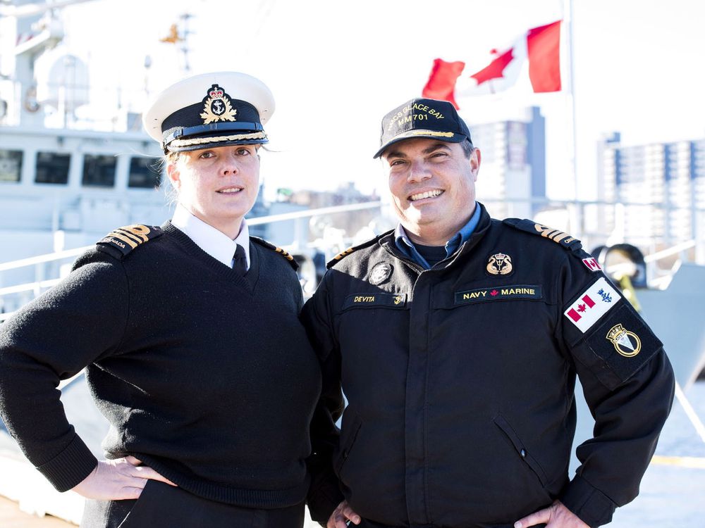 Royal Canadian Navy Officers husband and wife Lieutenant-Commander (LCdr) Chris Devita and LCdr Victoria Devita are shown in this handout image on November 23, 2017. 