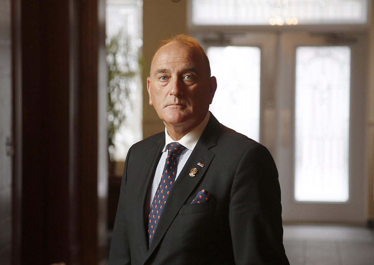 Yves Berthiaume, director of Berthiaume Funeral Home and president of the Funeral Services Association of Canada, poses for a photo in Hawkesbury, Ont., on Friday, December 15, 2017. 