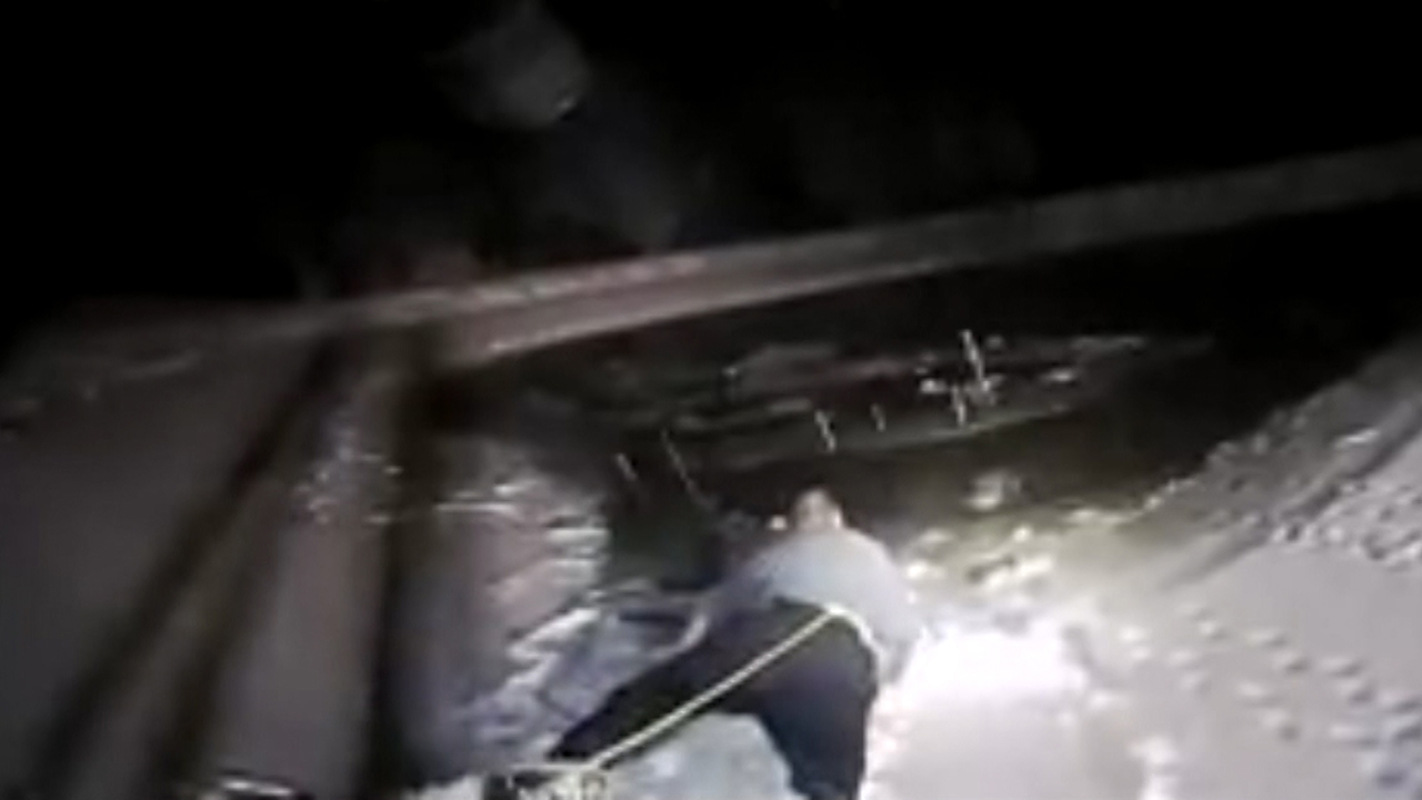 New Jersey officer saves dog struggling to stay afloat in icy pond