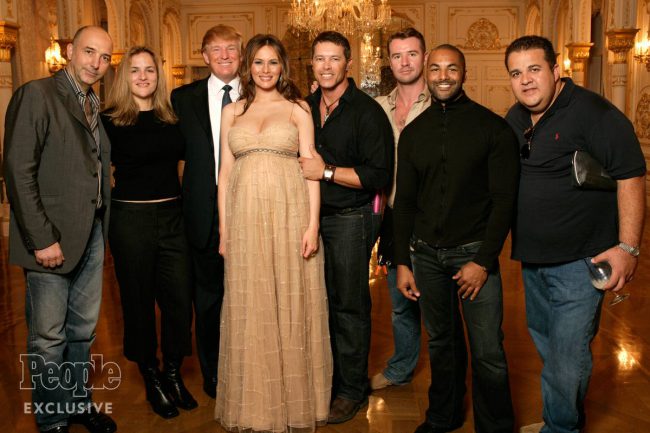 This photo from December 2005 shows Natasha Stoynoff (second from left) with Donald Trump, Melania Trump and People magazine crew.