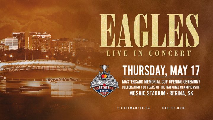 The Regina Pats announced that the Eagles will be performing a concert at Mosaic Stadium on May 17, 2018.