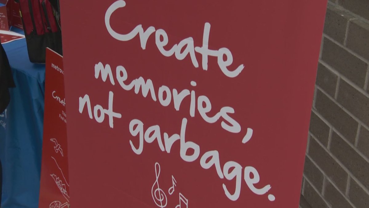 A new campaign asks people to "create memories, not garbage.".