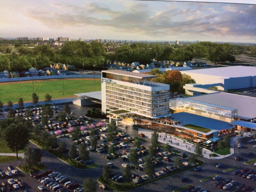 A rendering of the proposed $142-million casino development Gateway Casinos wants to build at the Western Fair.