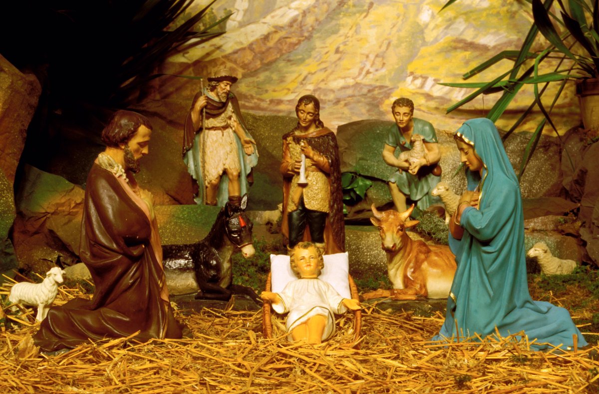 A nativity scene is shown in a file photo. Police in Bancroft say figures stolen from a nativity scene at a church have since been   recovered.