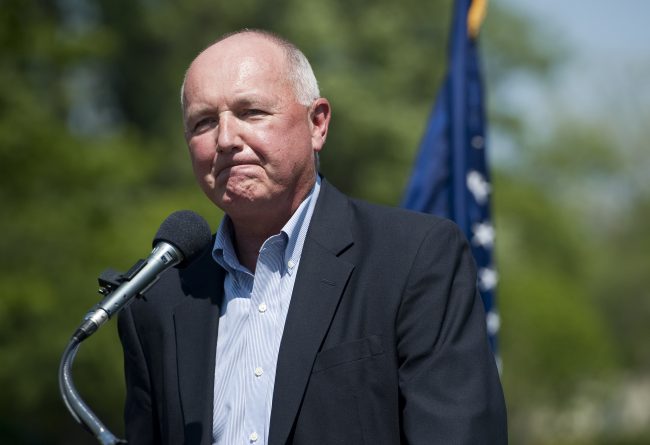 Pete Hoekstra speaks during the Hill Tax Day Rally in Washington, April 16, 2012. 


