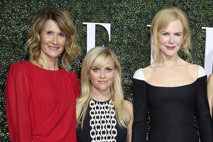 (L-R) Laura Dern, Reese Witherspoon and Nicole Kidman are all competing for Best Actress for their work in 'Big Little Lies.'.