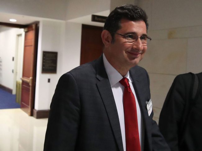 Irakly "Ike" Kaveladze, walks away after appearing before the House Intelligence Committee on November 2, 2017 in Washington, DC.