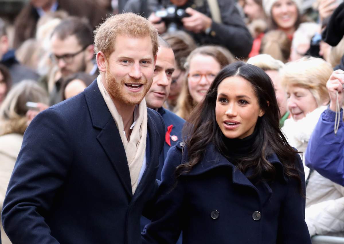 Prince Harry and Meghan Markle attends the Terrance Higgins Trust World AIDS Day charity fair at Nottingham Contemporary on December 1, 2017 in Nottingham, England. 