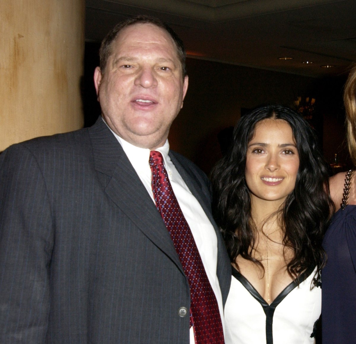 Harvey Weinstein and Salma Hayek at an industry party in 2003.