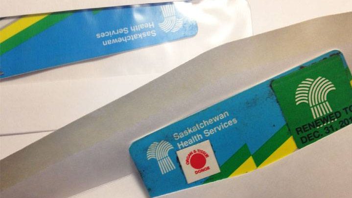 A file photo of a Saskatchewan health card.