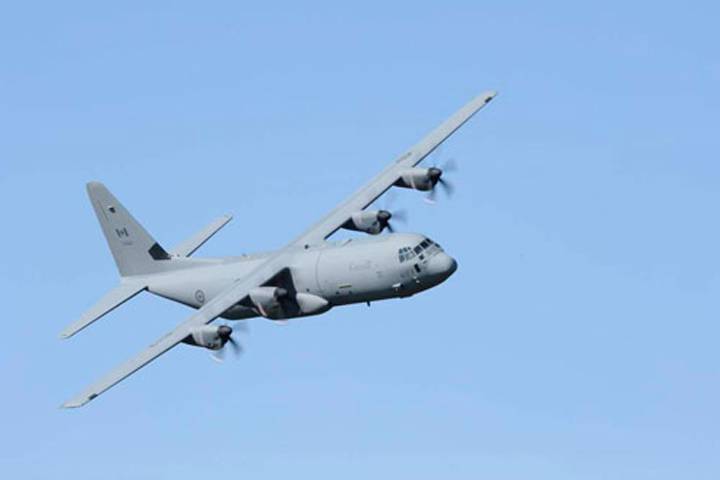 FILE - A Hercules aircraft similar to the one used by the Joint Task Force Atlantic in its ongoing search for a missing fishing boat captain.