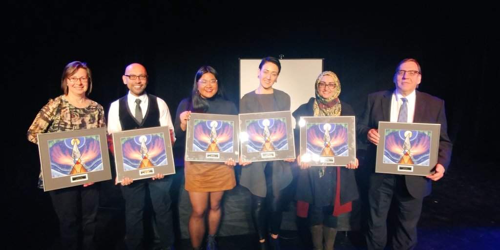 Eleventh annual John Humphrey Centre Human Rights Awards winners, Sunday, Dec. 10, 2017. 