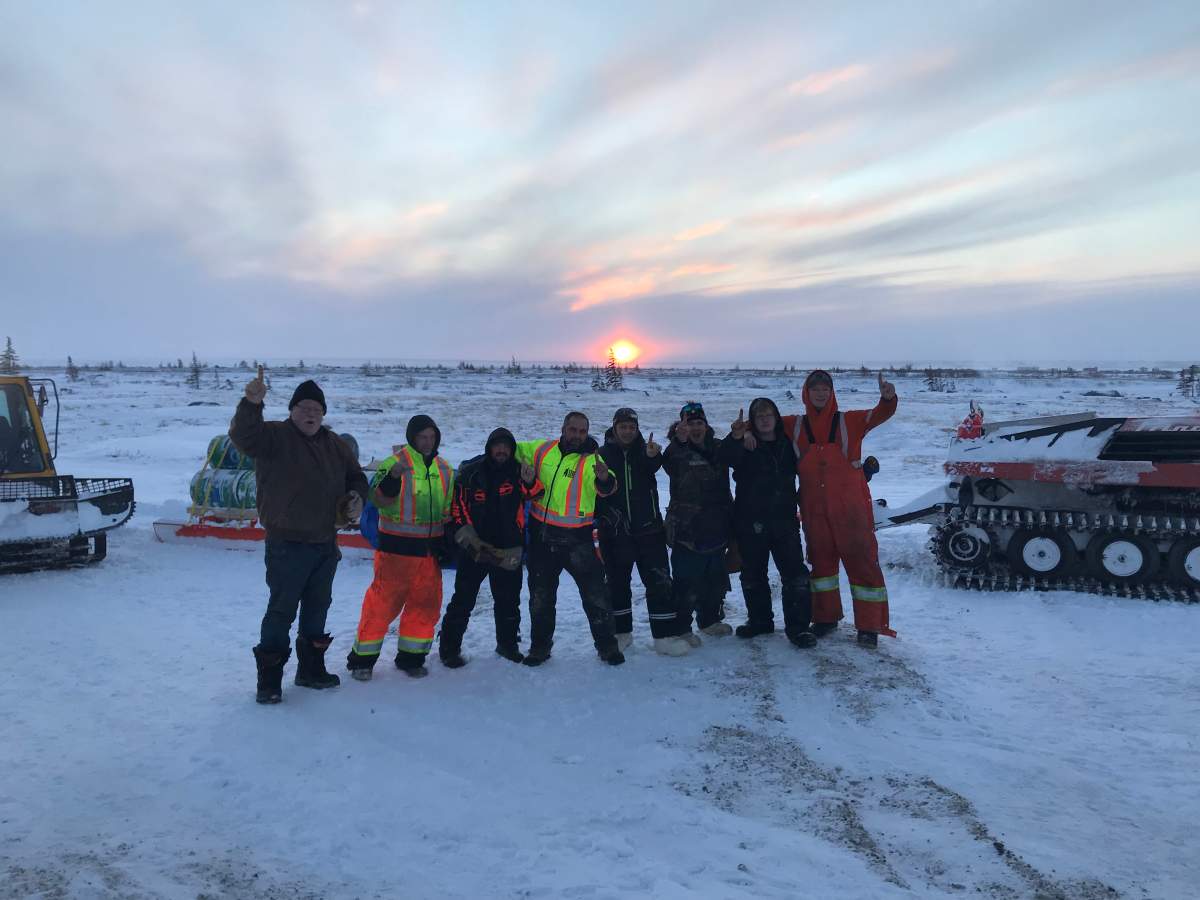 The shipment of supplies came into Churchill Friday.
