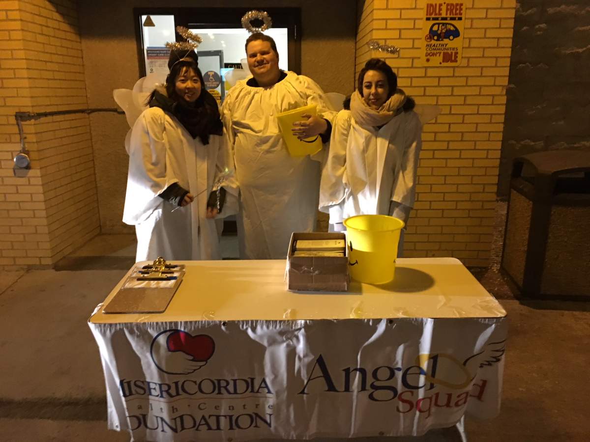 The Angel Squad will be set up accepting donations for the Misericordia Health Centre.
