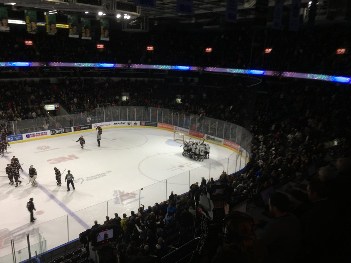 A photo taken at a London Knights game on Dec. 8, 2017 is shown.