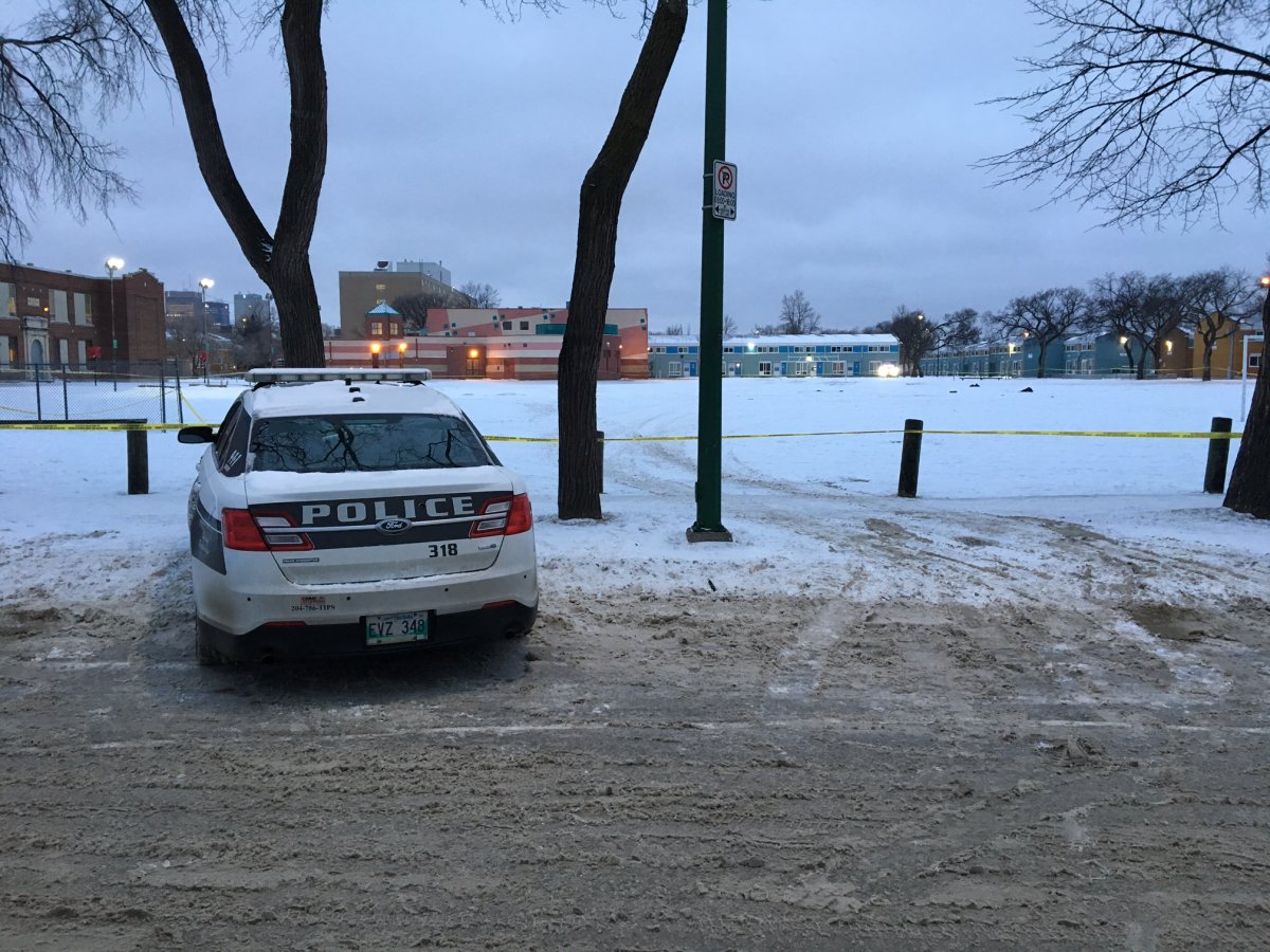Winnipeg police investigate an incident  in a field near David Livingstone School.