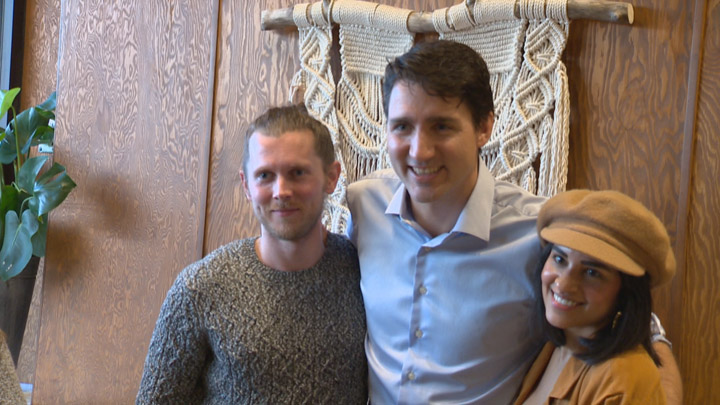 Prime Minister Justin Trudeau took time to meet customers and staff at the Hometown Diner while in Saskatoon for meetings.