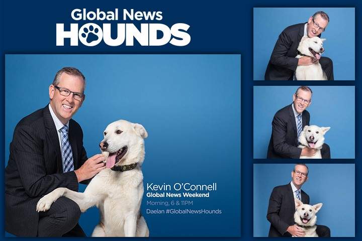 Global News Weather Anchor KEVIN O’CONNELL with his Global News Hound DAELEN