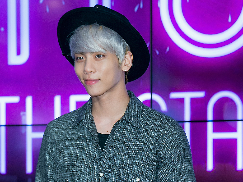 Jonghyun of South Korean boy band SHINee attends the Seoul premiere of SM Entertainment ‘SMtown The Stage’ on August 4, 2015, in Seoul, South Korea.