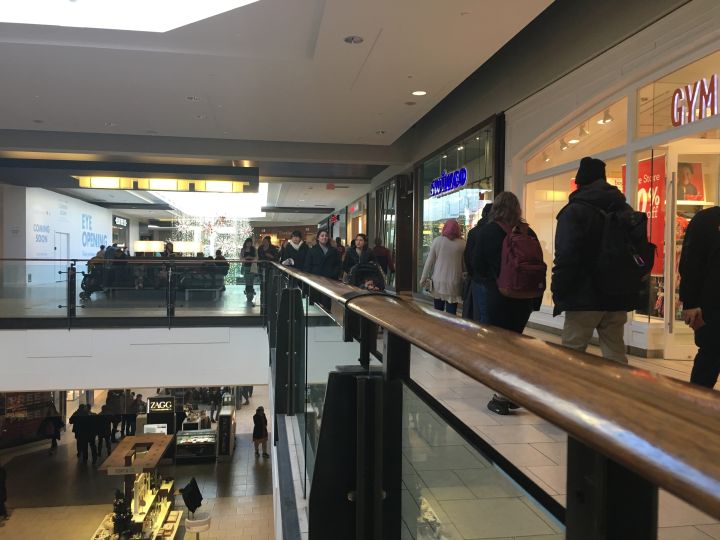 Shoppers in a mall.