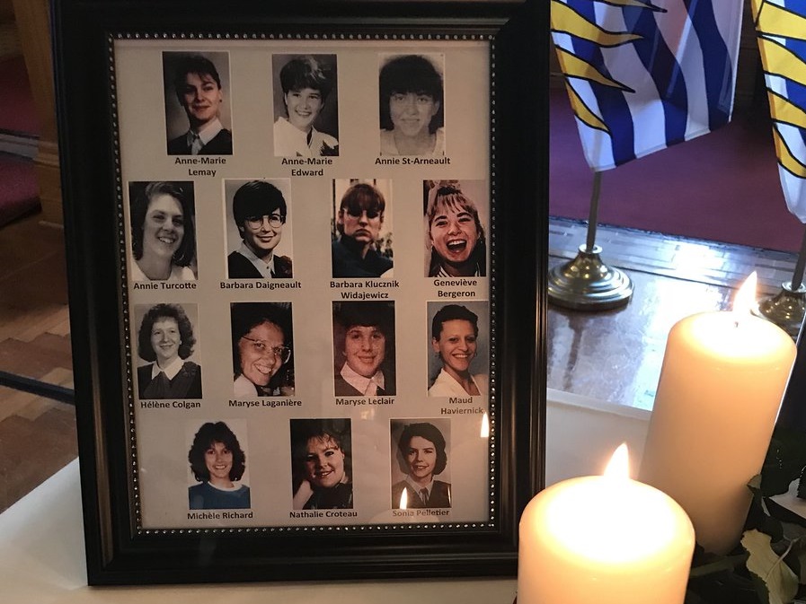 A photo of the victims of the Montreal Massacre is seen in this file photo.