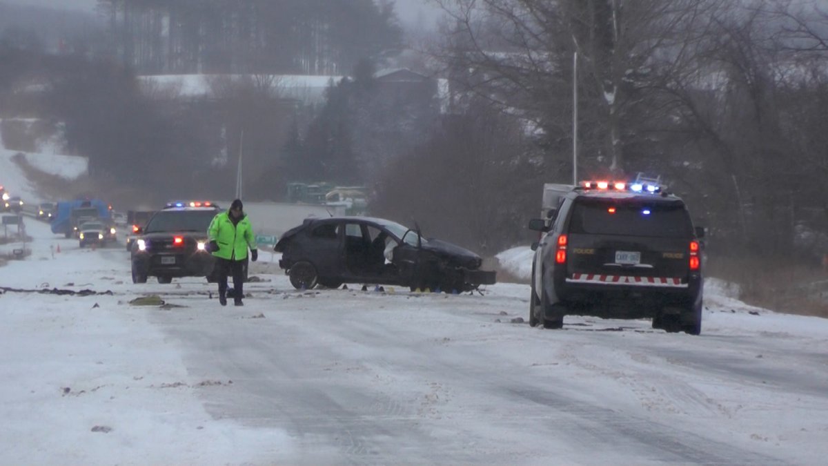 Two vehicles collided head-on on Lilac Road in Omemee, Ont. on Friday afternoon.