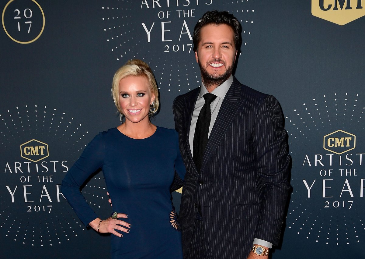Caroline Boyer and recording artist Luke Bryan attend the 2017 CMT Artists Of The Year awards at Schermerhorn Symphony Center on October 18, 2017 in Nashville, Tennessee.  