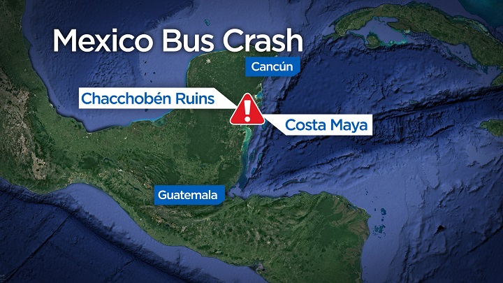 Multiple people were killed when a bus carrying tourists crashed in Mexico on Tuesday, Dec. 19, 2017.