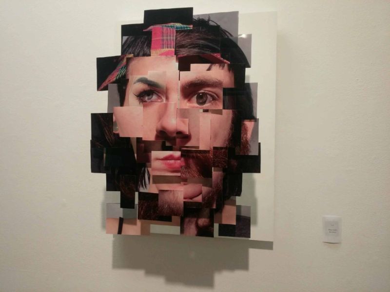 Ben Moon, a third-year ACAD student majoring in painting, made this 3D mural titled ‘Us.’