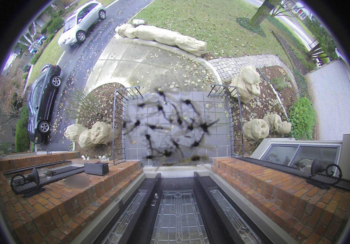 Image take from a security camera outside a home in Ontario