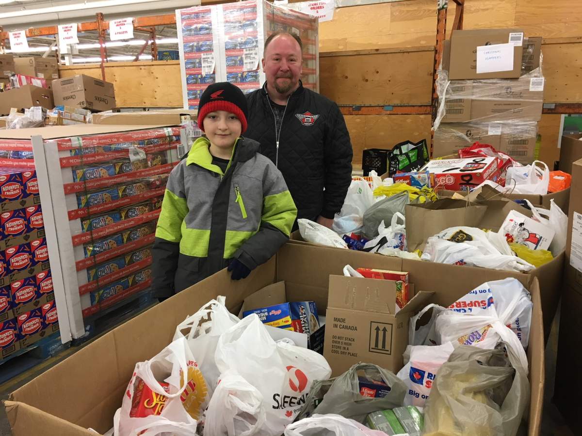 A total of 1,850 pounds of food was collected for Pam's Christmas Wish for Winnipeg Harvest. 