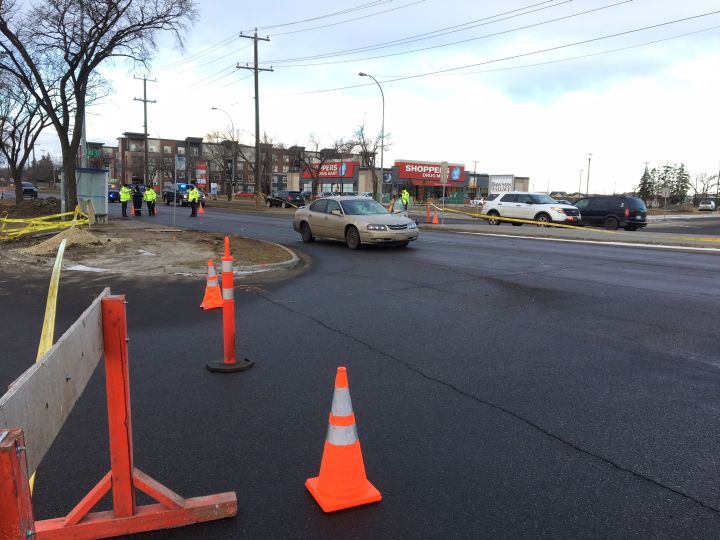 An elderly woman was taken to hospital with serious injuries after she was struck by a vehicle while walking in the area of 137 Avenue and 102 Street Friday, Dec. 22, 2017.