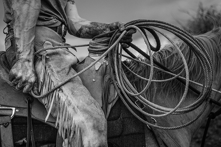 A cowboy pictured on a family farm near Cremona, Alta., June 16, 2017.