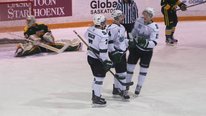 The Saskatchewan Huskies men’s hockey team clashed with their provincial rival, the Regina Cougars, this past weekend.