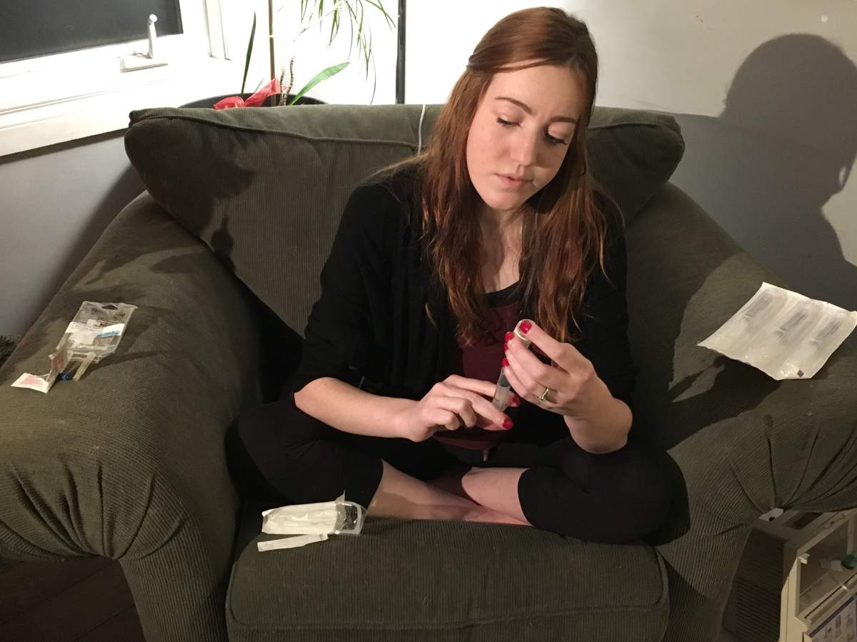 Since coming off Orkambi on Nov. 9, 25-year-old Katrina Secord has lost 30 lbs, 21 per cent of her lung function, taken a leave of absence from work and needs antibiotic IVs to manage a chest infection.