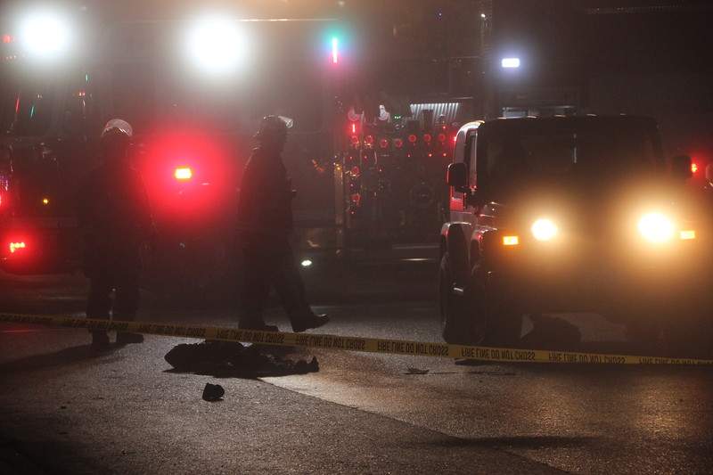 Two pedestrians were seriously hurt after being hit in a marked crosswalk in Surrey Friday night.