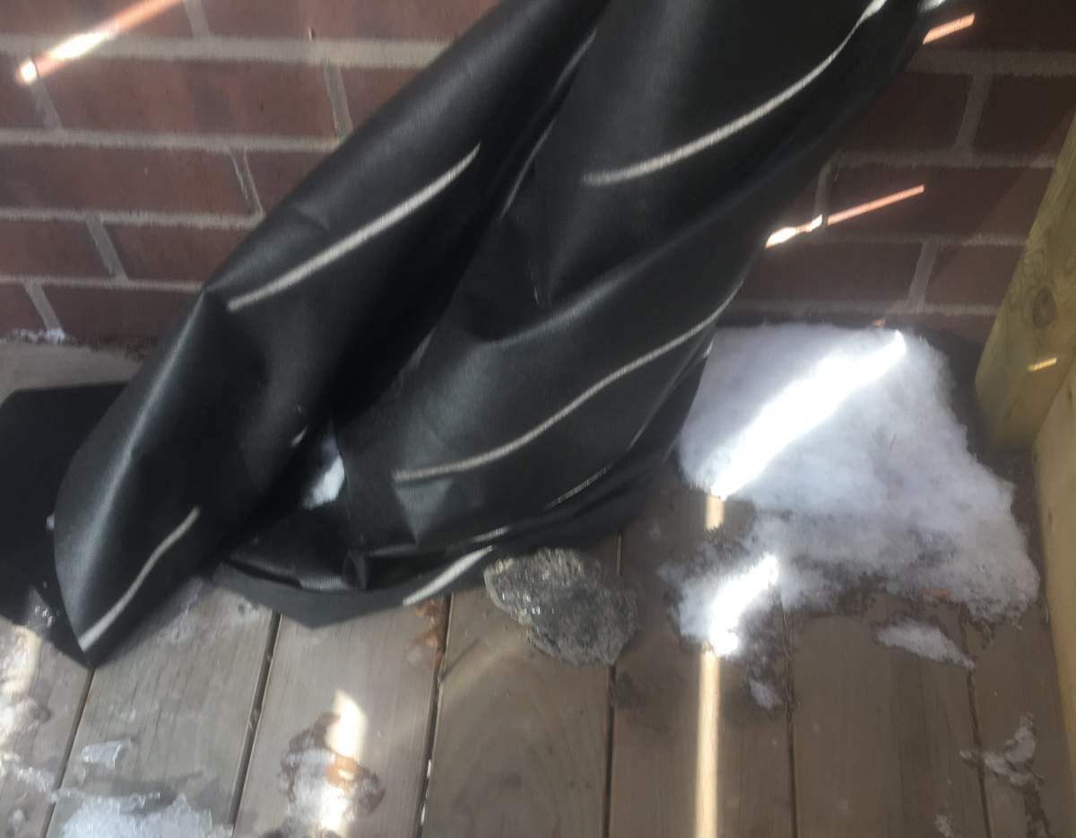 One Montreal family said they found a six-inch piece of debris from a municipal snow dump on their property, Thurs. Dec. 21, 2017.