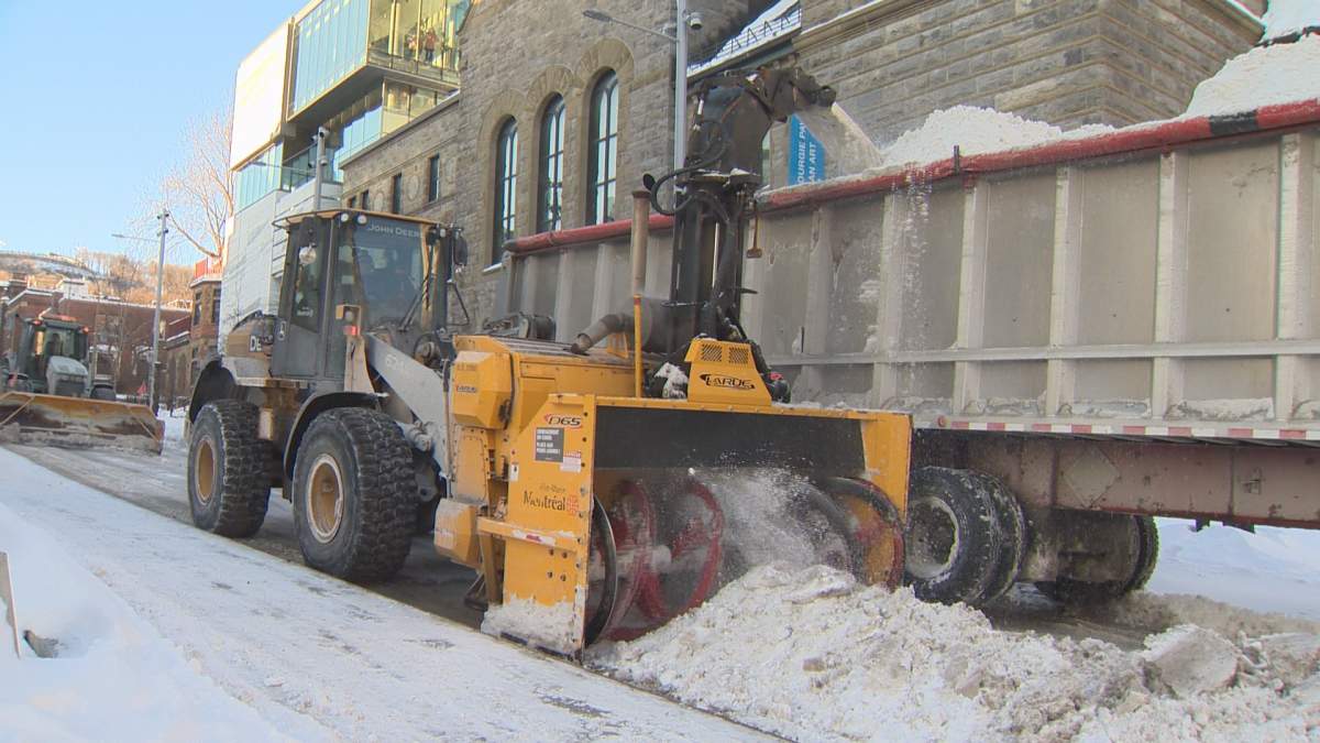 A file photo of snow operations in Montreal. 