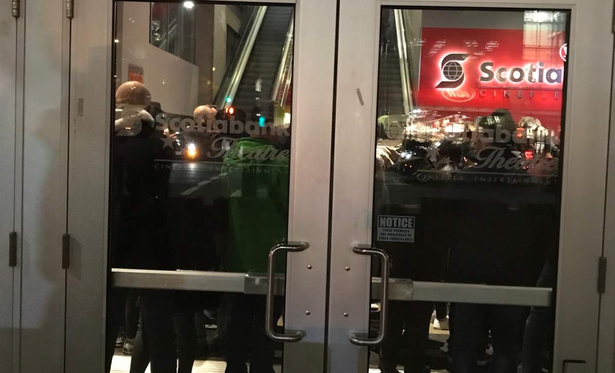 Star Wars fans packed into Scotiabank Theatre in downtown Vancouver Thursday night to take in Star Wars: The Last Jedi.