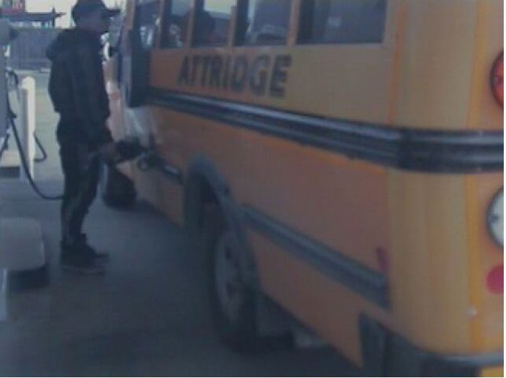 Hamilton police are searching for this stolen school bus and the suspect pictured.