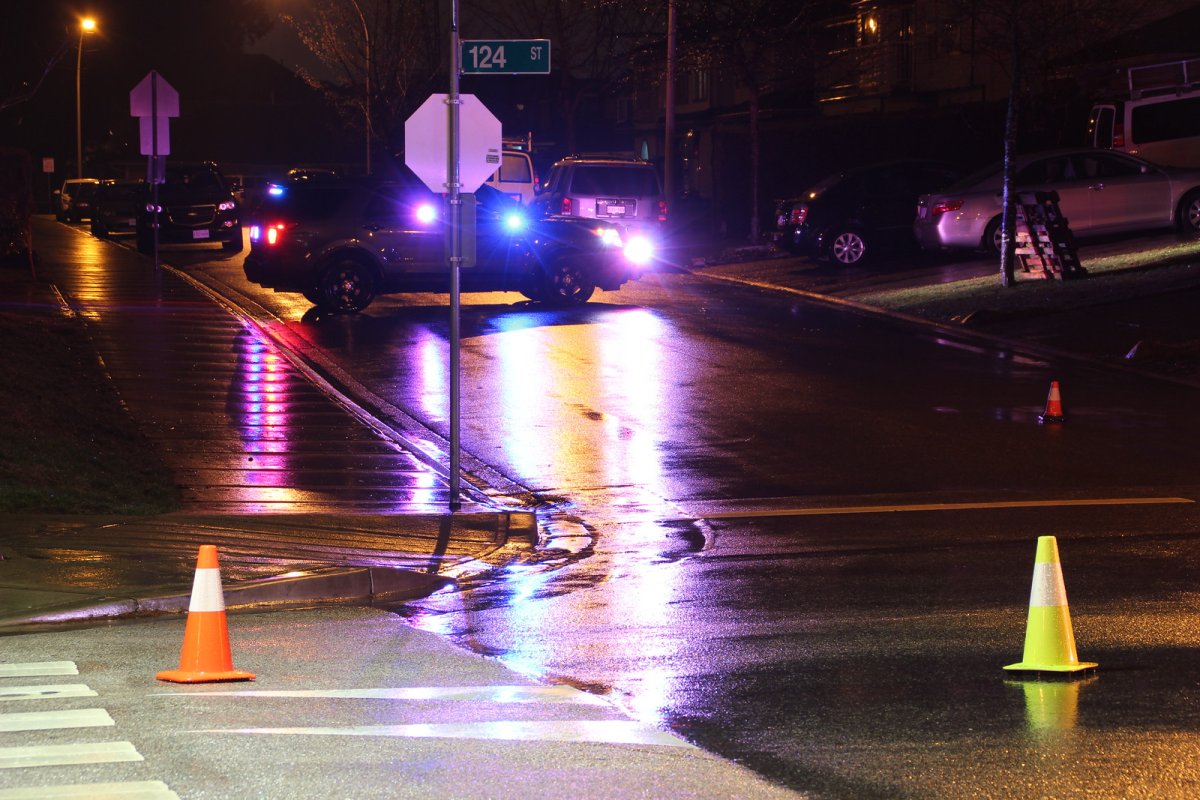 Surrey RCMP is investigating after a collision with a pedestrian.