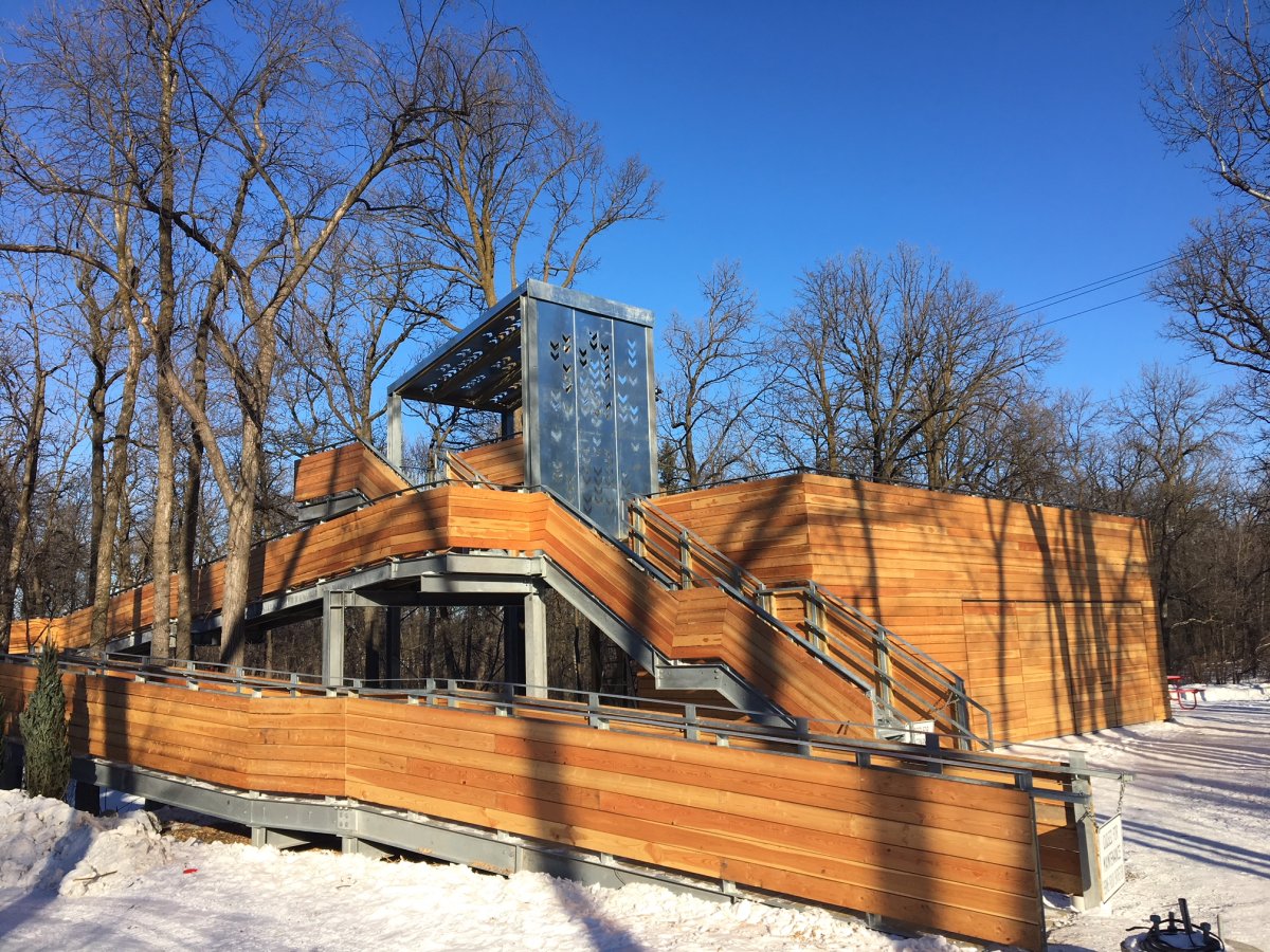 A brand new toboggan slide at St. Vital Park opens Friday that features a ramp.